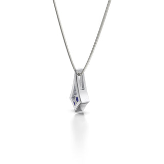 BKK Star  Pendant -  Blue Spinel - Snake Chain - Sterling Silver