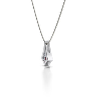 BKK Star Pendant -  Ruby - Snake Chain - Sterling Silver