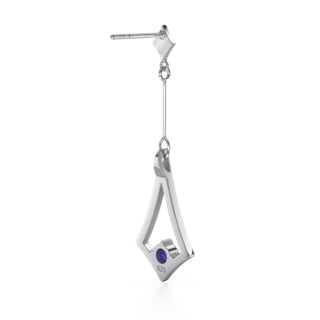 BKK Star Drop Earrings - Blue Spinel - Sterling Silver