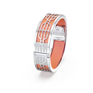 Nanyang Dream Bangle - Crossandra Orange - Sterling Silver