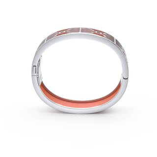 Nanyang Dream Bangle - Crossandra Orange - Sterling Silver