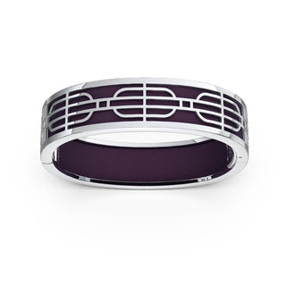 Nanyang Dream Bangle - Deep Plum - Sterling Silver