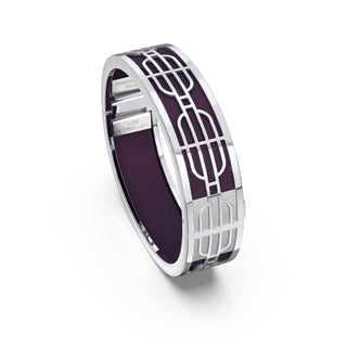 Nanyang Dream Bangle - Deep Plum - Sterling Silver