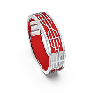 Nanyang Dream Bangle - Firecracker Red - Sterling Silver