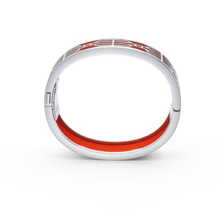 Nanyang Dream Bangle - Lava Orange - Sterling Silver