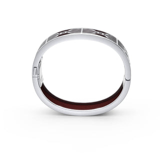 Nanyang Dream Bangle - Mangosteen Red - Sterling Silver