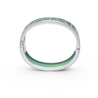 Nanyang Dream Bangle - Palm Tree Green - Sterling Silver