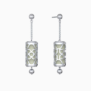 Lotus Silk Earrings - Shophouse Olive 