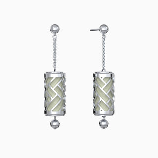 Hue Silk Earrings - Shophouse Olive