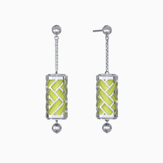 Hue Silk Earrings - Pomelo Green