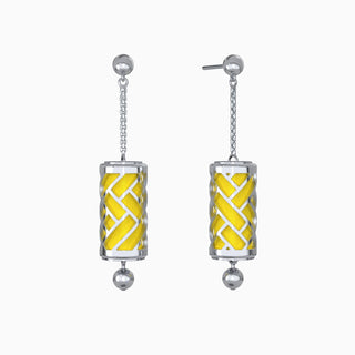 Hue Silk Earrings - Pineapple Yellow