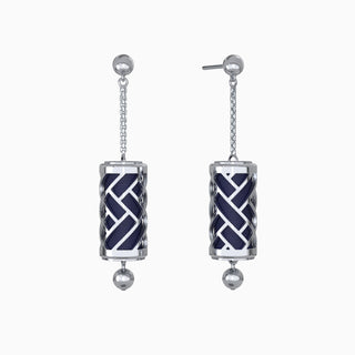 Hue Silk Earrings - Midnight Blue