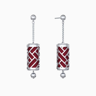 Hue Silk Earrings - Majestic Ruby