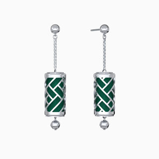 Hue Silk Earrings - Emerald Green