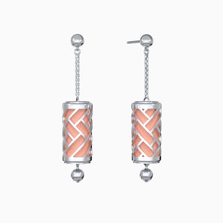 Hue Silk Earrings - Crossandra Orange