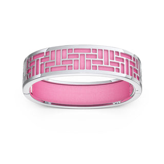 Pavilion Bangle - Guava Pink - Sterling Silver