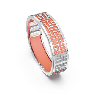 Pavilion Bangle - Crossandra Orange - Sterling Silver