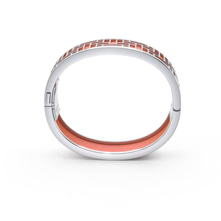 Pavilion Bangle - Crossandra Orange - Sterling Silver