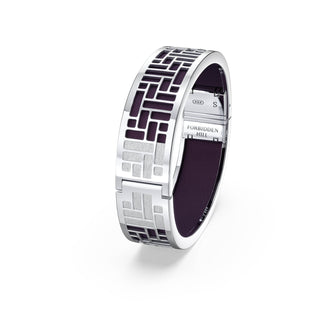 Pavilion Bangle - Deep Plum - Sterling Silver