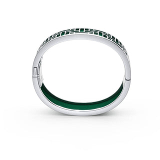 Pavilion Bangle - Emerald Green - Sterling Silver