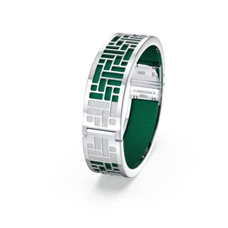 Pavilion Bangle - Emerald Green - Sterling Silver