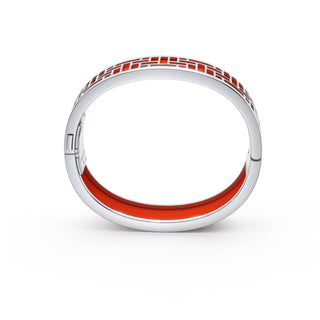 Pavilion Bangle - Lava Orange - Sterling Silver