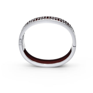 Pavilion Bangle - Mangosteen Red - Sterling Silver