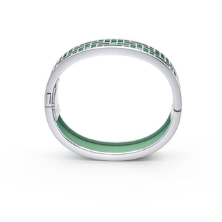 Pavilion Bangle - Palm Tree Green - Sterling Silver