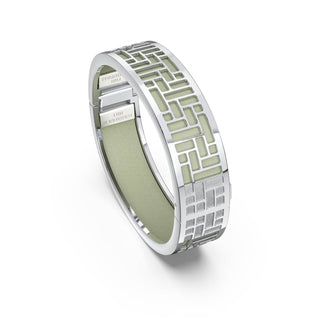 Pavilion Bangle - Shophouse Olive - Sterling Silver