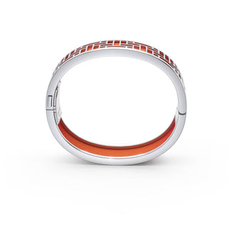 Pavilion Bangle - Sunset Orange - Sterling Silver