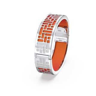 Pavilion Bangle - Sunset Orange - Sterling Silver