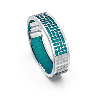 Pavilion Bangle - Andaman Green - Sterling Silver