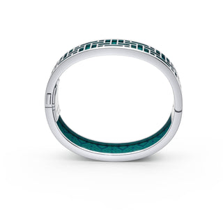 Pavilion Bangle - Andaman Green - Sterling Silver