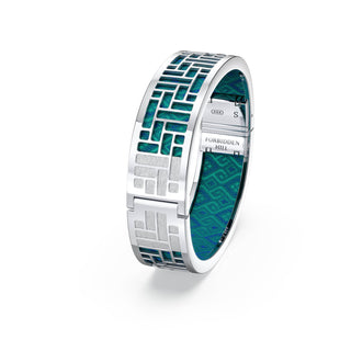 Pavilion Bangle - Andaman Green - Sterling Silver