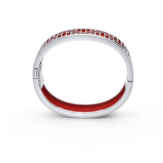 Pavilion Bangle - Dragon Red - Sterling Silver