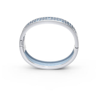 Pavilion Bangle - Mist Blue - Sterling Silver