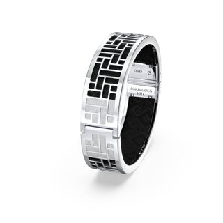 Pavilion Bangle - Obsidian Black - Sterling Silver