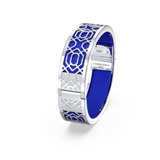 Peranakan Grace Bangle - Royal Blue - Sterling Silver