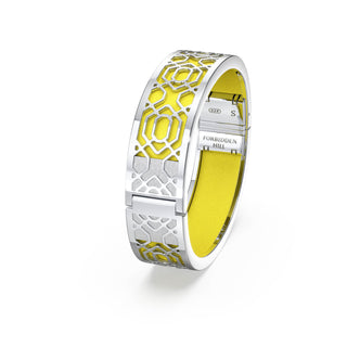 Peranakan Grace Bangle - Starfruit Yellow - Sterling Silver