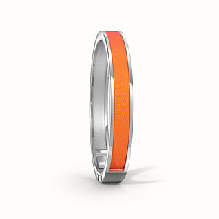 Edge Bangle - Sunset Orange - Sterling Silver