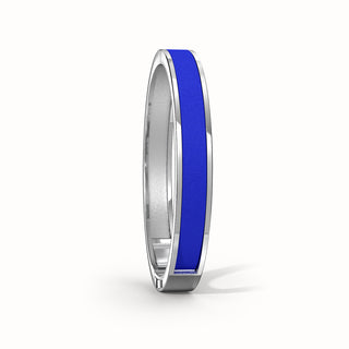 Edge Bangle - Royal Blue - Sterling Silver