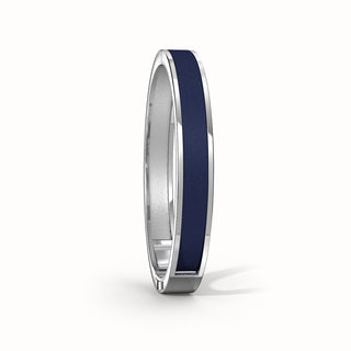 Edge Bangle - Midnight Blue - Sterling Silver