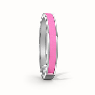 Edge Bangle - Guava Pink - Sterling Silver