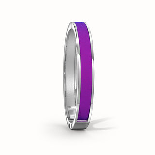 Edge Bangle - Orchid Purple - Sterling Silver