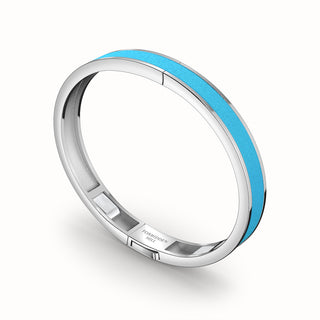 Edge Bangle - Turquoise Blue - Sterling Silver