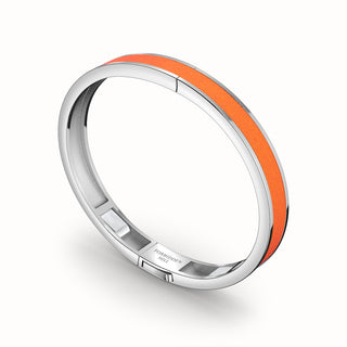 Edge Bangle - Sunset Orange - Sterling Silver