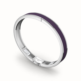 Edge Bangle - Deep Plum - Sterling Silver