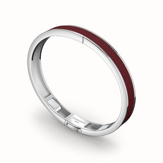 Edge Bangle - Mangosteen Red - Sterling Silver