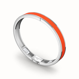 Edge Bangle - Lava Orange - Sterling Silver