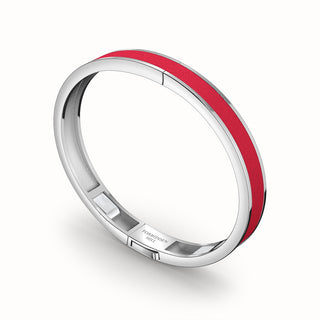 Edge Bangle - Firecracker Red - Sterling Silver